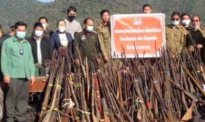 ປກສ ເມືອງບຸນເໜືອ ທຳລາຍອາວຸດລ່າເນື້ອ ແລະ ໝໍ້ຊ໊ອດປາ ຫລາຍລາຍການ