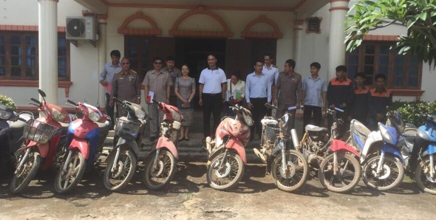 ມອບ ລົດຈັກ ໃຫ້ແກ່ສູນພັດທະນາສີມືແຮງງານ ແລະ ໂຮງຮຽນເຕັກນິກ-ວິຊາຊີບ ເພື່ອນຳໃຊ້ເຂົ້າໃນການຮຽນ-ການສອນ ພາກປະຕິບັດໂຕຈິງ