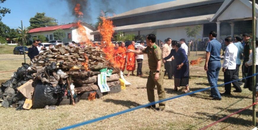 ສະຫວັນນະເຂດ ທໍາລາຍຢາເສບຕິດຈຳນວນຫລວງຫລາຍ