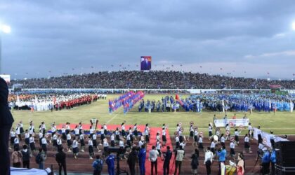 ງານມະຫະກຳກິລາແຫ່ງຊາດຈັດຂຶ້ນຢ່າງຍິ່ງໃຫຍ່ອະລັງການ ແລະ ພວມດຳເນີນດ້ວຍຄວາມເບີກບານ
