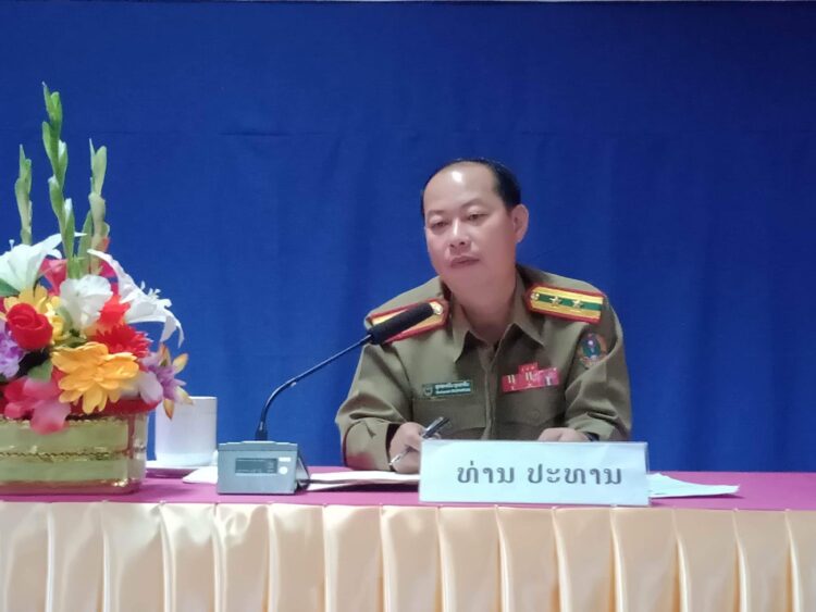 ປກສ ເມືອງທ່າພະບາດ ຫາລືກະກຽມການປ້ອງກັນງານບຸນນະມັດສະການຮອຍພຣະພຸດທະບາດໂພນສັນ ປະຈໍາປີ 2023