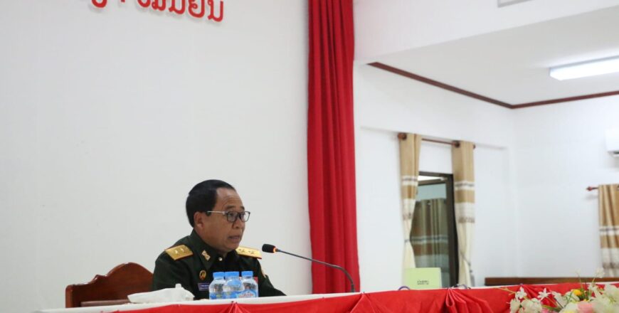 ຮອງລັດຖະມົນຕີ ກະຊວງປ້ອງກັນປະເທດ ລົງຕິດຕາມ ກວດກາ ການຈັດຕັ້ງປະຕິບັດ 2 ວາລະແຫ່ງຊາດ ຢູ່ກອງພົນທີ 2