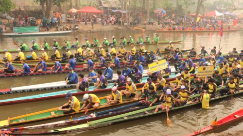 ເຮືອອູ່ສ້ອມແປງສັກສິດ ຮຸ່ງເຮືອງຊັບ ຄອງແຊ໋ມຊ່ວງເຮືອ ປະຈຳປີ 2023 ທີ່ເມືອງຈອມເພັດ