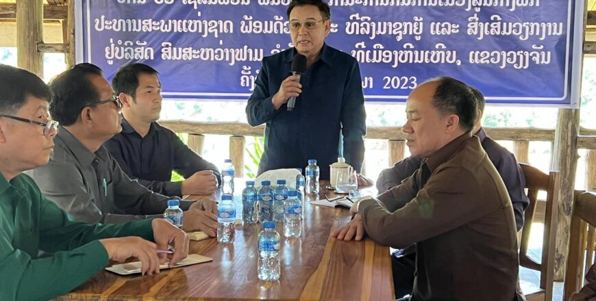 ປະທານສະພາແຫ່ງຊາດ ຊຸກຍູ້ໂຄງການພັດທະນາເຂດຈຸດສຸມຕິດພັນກັບການທ່ອງທ່ຽວ ເມືອງຫີນເຫີບ ແຂວງວຽງຈັນ
