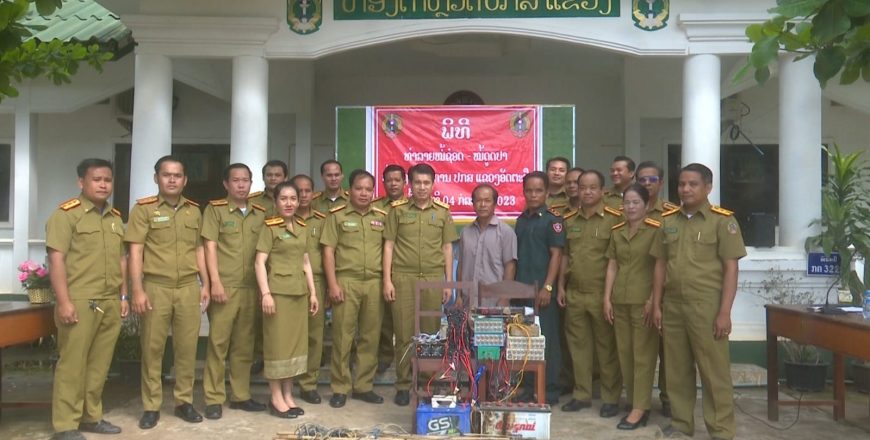 ແຂວງອັດຕະປື ທຳລາຍເຄື່ອງມືຫາປາທີ່ຜິດກົດໝາຍ ປະເພດ ໝໍ້ດູດ-ໝໍ້ຊ໋ອດປາ
