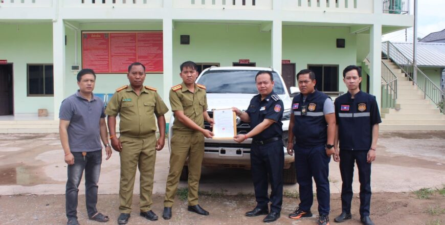 ປກສ ເມືອງສິງ ມອບລົດທີ່ລັກລອບນຳເຂົ້າບໍ່ຖືກຕ້ອງໃຫ້ ເຈົ້າໜ້າທີ່ພາສີ ແຂວງຫລວງນ້ຳທາ