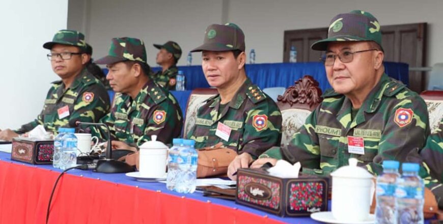 ຮອງລັດຖະມົນຕີ ກະຊວງປ້ອງກັນປະເທດ ຊີ້ນຳການຊ້ອມຮົບຍິງສະແດງລູກປືນແທ້ ກຽມສະຫລອງວັນສ້າງຕັ້ງກອງທັບປະຊົນລາວ ຄົບຮອບ 75 ປີ ຮອງລັດຖະມົນຕີ ກະຊວງປ້ອງກັນປະເທດ ຊີ້ນຳການຊ້ອມຮົບຍິງສະແດງລູກປືນແທ້ ກຽມສະຫລອງວັນສ້າງຕັ້ງກອງທັບປະຊົນລາວ ຄົບຮອບ 75 ປີ