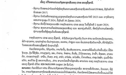 ເບີໂທສາຍດ່ວນ ຕະຫລອດ 24 ຊົ່ວໂມງ020 96511999 ປກສ ແຂວງຜົ້ງສາລີ