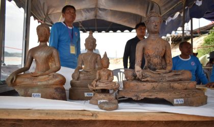 ວັນທີ 15 ພຶດສະພາ 2024 ຄົ້ນພົບພະພຸດທະຮູບປາງຊະນະມານ ທອງສຳລິດ 9 ອົງ