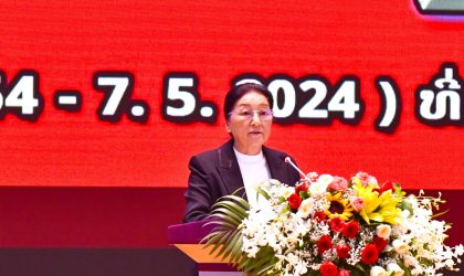 ຈັດງານໂຮມຊຸມນຸມສະເຫຼີມສະຫຼອງໄຊຊະນະ ບັ້ນຮົບດຽນບຽນຟູ ວັນທີ7ພືດສະພາຄົບຮອບ 70 ປີ