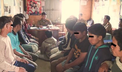 ປກສ ເມືອງທ່າແຕງ ສຶກສາອົບຮົມກຸ່ມໄວໜຸ່ມ 9 ຄົນ ທີ່ແກວ່ງກ້ອນຫີນໃສ່ເຮືອນປະຊາຊົນ