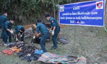 ຈູດທຳລາຍຊິ້ນສ່ວນສັດປ່າ ຫວງຫ້າມບັນຊີ 1 ແລະ 2 ລວມທັງໝົດ 125 ກິໂລ