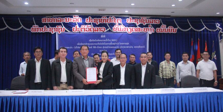 ອັດຕະປື ອະນຸມັດ ບໍລິສັດກໍ່ສ້າງຂົວທາງ ສໍາຫລວດການຟື້ນຟູປ່າໄມ້ 100 ເຮັກຕາ ຢູ່ເມືອງສະໜາມໄຊ ອັດຕະປື ອະນຸມັດ ບໍລິສັດກໍ່ສ້າງຂົວທາງ ສໍາຫລວດການຟື້ນຟູປ່າໄມ້ 100 ເຮັກຕາ ຢູ່ເມືອງສະໜາມໄຊ
