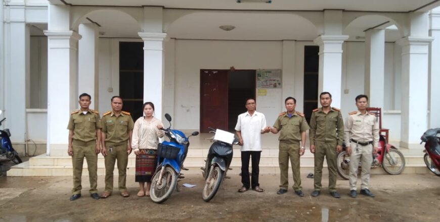 ປກສ ເມືອງສຳພັນ ແຂວງຜົ້ງສາລີ ມອບລົດຈັກ 2 ຄັນທີ່ຖືກໂຈນລັກຄືນໃຫ້ເຈົ້າຂອງເດີມ