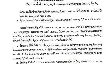 ການເອີ້ນຊື່ ປະທານ, ຮອງປະທານ ຄະນະກຳມະການປົກຄອງ ຂັ້ນແຂວງ, ຂັ້ນເມືອງ