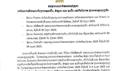 ສະພາແຫ່ງຊາດ ລົງມະຕິໃຫ້ຢຸດຕິໂຄງການລົງທຶນສຳຫຼວດ ແລະ ຂຸດຄົ້ນແຮ່ເກືອໂປຕາສຢູ່ະຄອນຫຼວງວຽງຈັນ