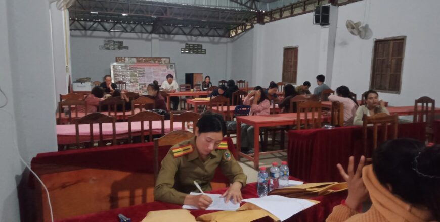 ປກສ ເມືອງນາໝໍ້ ລົງກວດຮ້ານທີ່ແອບແຝງມີສາວບໍລິການ ແລະ ກັກຕົວໄດ້ 73 ຄົນ