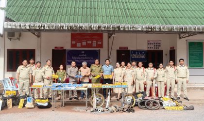 ປກສ ແຂວງຫລວງນ້ຳທາ ທຳລາຍປ້າຍລົດ 87 ປ້າຍ ແລະ ອາໄຫລ່ລົດນໍາໃຊ້ບໍ່ຖືກຕ້ອງ