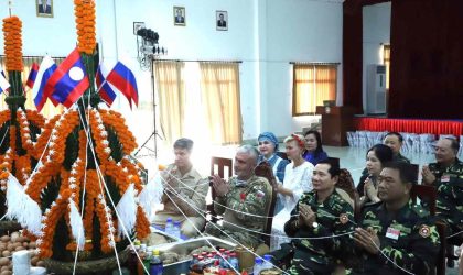 ບາສີສູ່ຂວັນ ໃຫ້ພະນັກງານ-ນັກຮົບ ທີ່ເຂົ້າຮ່ວມການຊ້ອມຮົບຮ່ວມ ລາວ-ຣັດເຊຍ “ລາໂຣສ-2025”